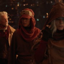 Ant-Man and the Wasp: Quantumania, Michelle Pfeiffer, Evangeline Lily e Michael Douglas in una scena