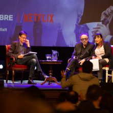 Tim Burton a Lucca Comics 2022, un'immagine dell'incontro stampa