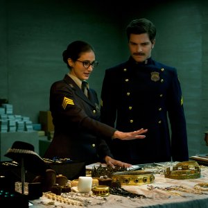 Diabolik - Ginko all'attacco!: Linda Caridi e Alessio Lapice in una scena