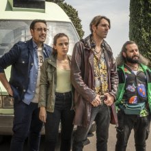 Falla girare: Ciro Priello, Laura Adriani, Giampaolo Morelli, Fabio Balsamo in una scena del film