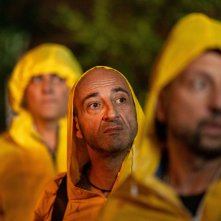 Tre uomini e un fantasma: Raffaele Ferrante, Domenico Manfredi, Francesco De Fraia in una scena del film
