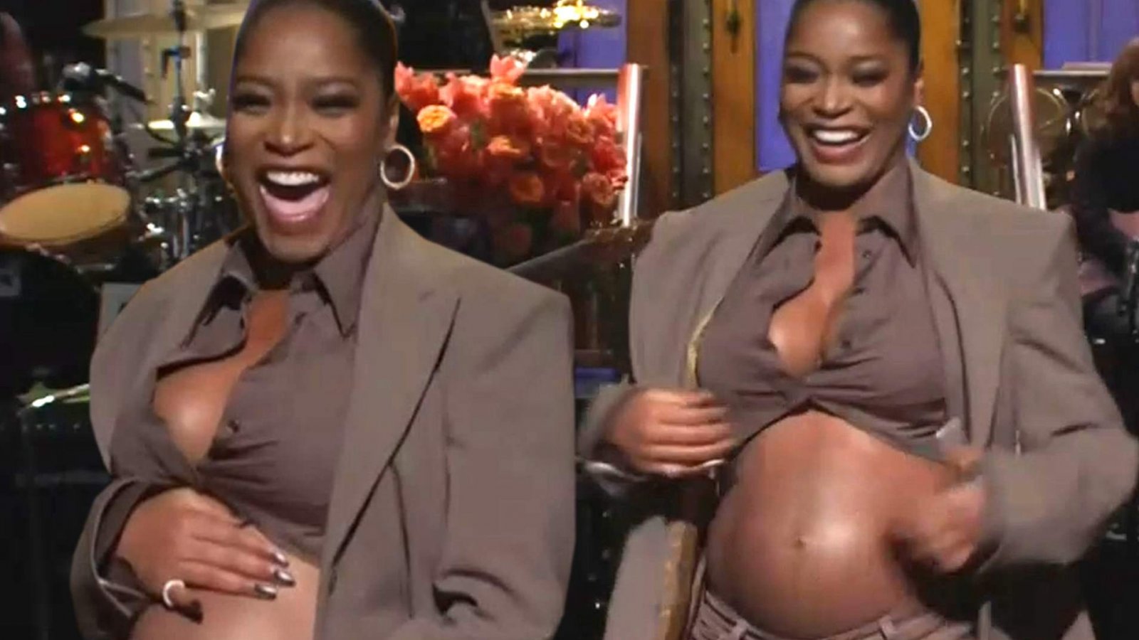 Keke Palmer rivela di essere incinta mostrando il pancione al Saturday Night Live (VIDEO)