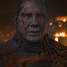 Guardiani della Galassia Vol. 3: Dave Bautista in una scena tratta dal trailer