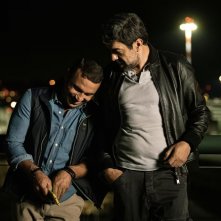 L'ultima notte di Amore: Pierfrancesco Favino, Francesco Di Leva in una scena del film