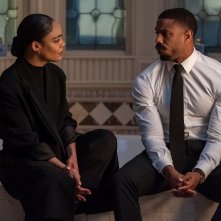 Creed III: Michael B. Jordan, Tessa Thompson in una scena