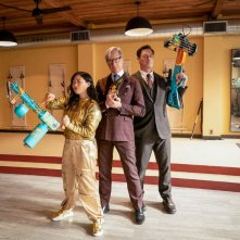 Grand Death Lotto: John Cena, Awkwafina e il regista Paul Feig in posa