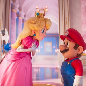 Super Mario Bros. Il Film: Mario e Peaches in una scena del film