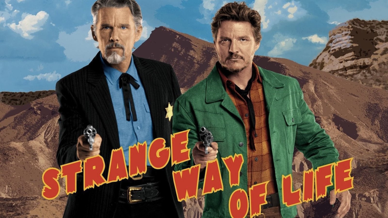 Strange Way of Life: Ethan Hawke e Pedro Pascal pistoleri queer nel poster del corto MUBI