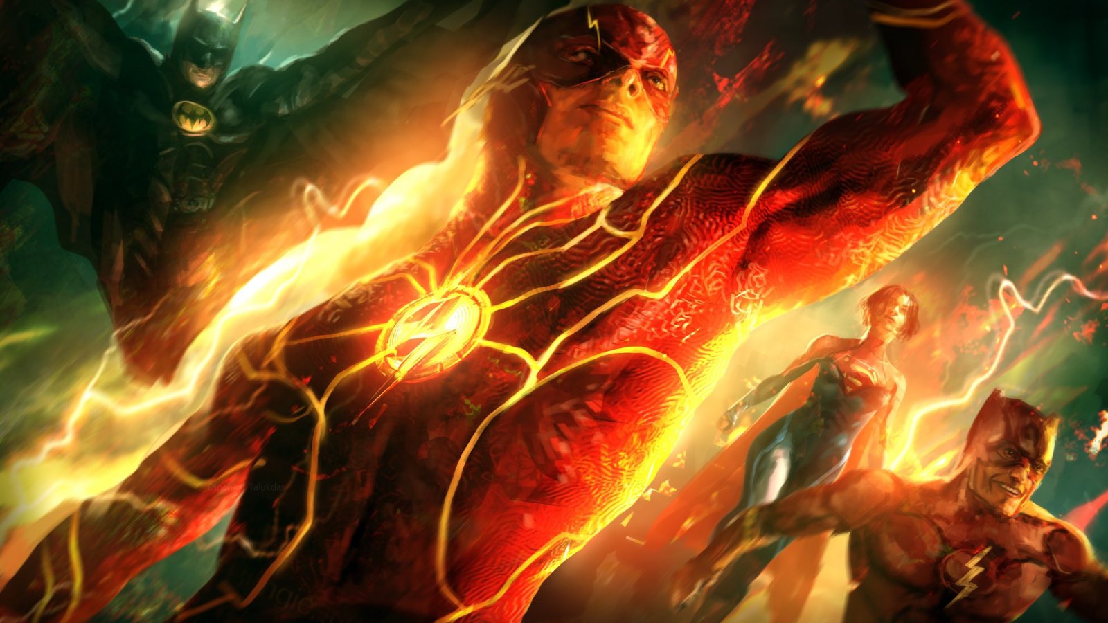 The Flash: Ezra Miller, Michael Keaton e Sasha Calle sono gli eroi protagonisti dei nuovi character poster