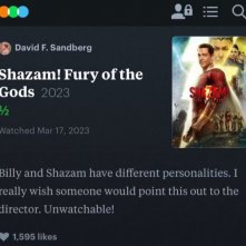 Shazam! Fury of the Gods: l'autocritica scherzosa del regista David F. Sandberg
