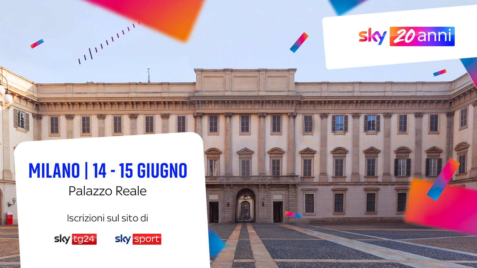 Sky compie 20 anni: arriva il grande evento a Milano a giugno