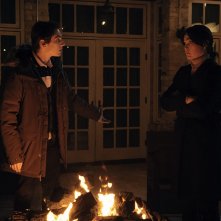 Orphan: First Kill: Matthew Finlan e Julia Stiles in una scena del film