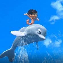 Blu e Flippy - Amici per le pinne: una sequenza del film animato