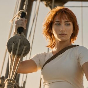 One Piece: Emily Rudd in una delle prime immagini della serie Netflix