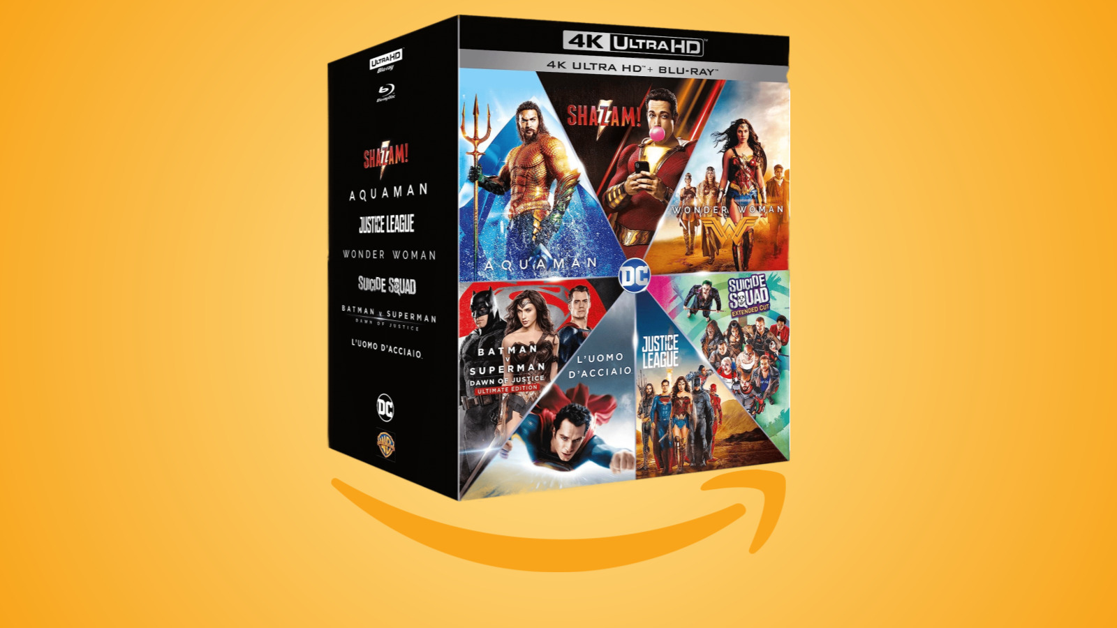 DC: il cofanetto 4K Ultra-HD+Blu-Ray con 7 film tra cui Aquaman, Shazam! e altri è in sconto su Amazon
