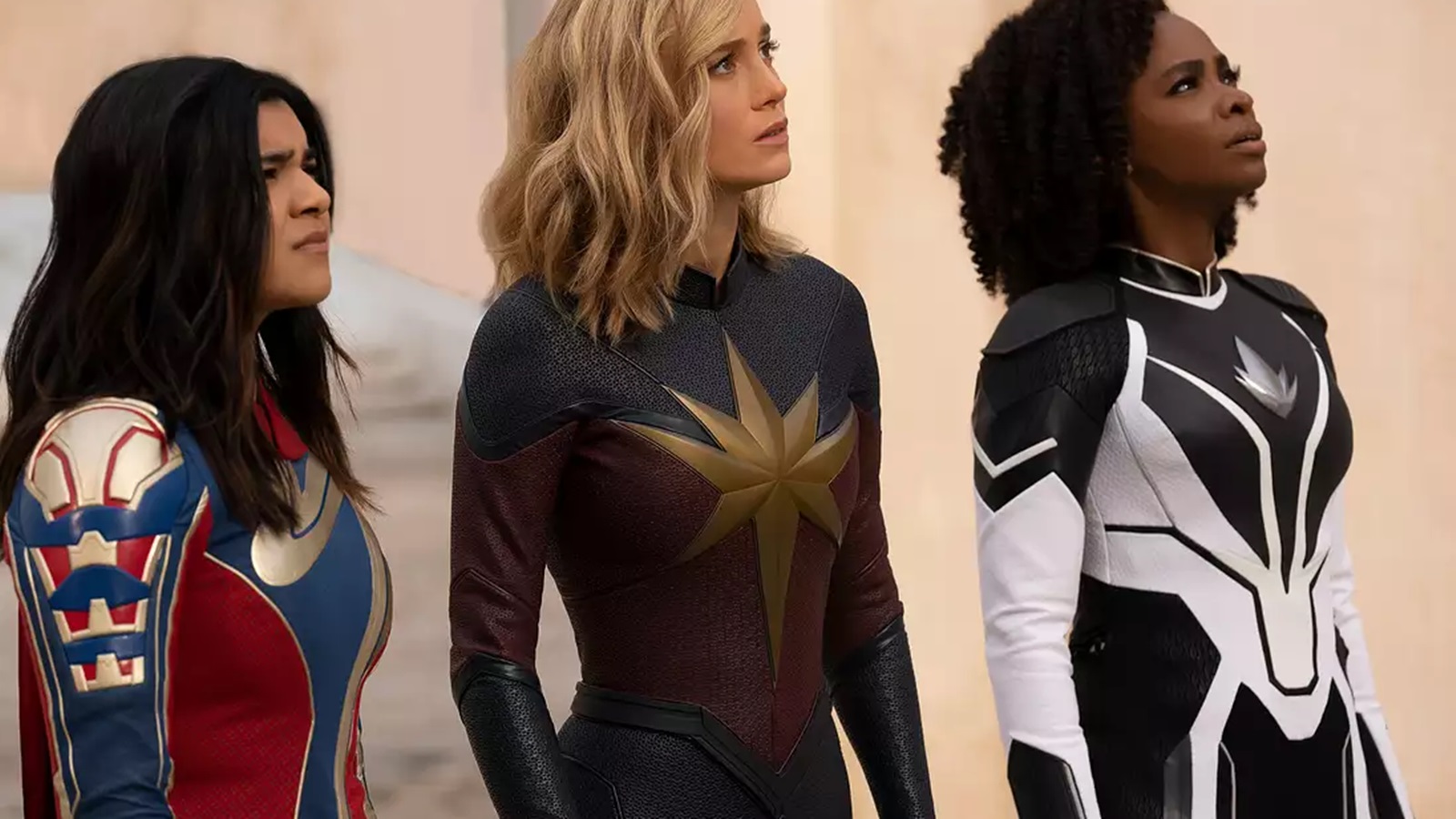 The Marvels: nuove foto e anticipazioni del film con star Brie Larson, Iman Vellani e Teyonah Parris