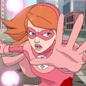 Invincible: Atom Eve - una scena d'azione dello speciale TV