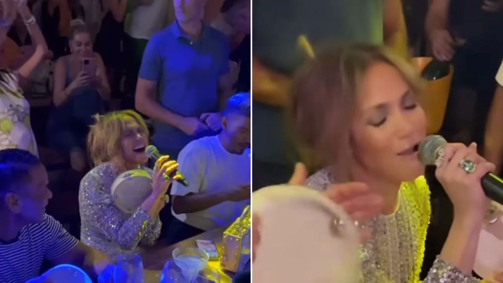 Jennifer Lopez in Capri sings 