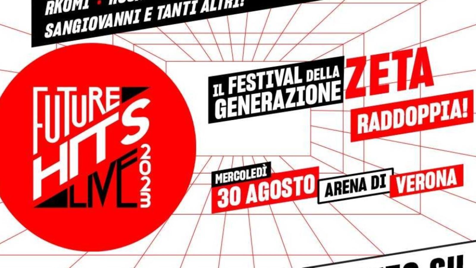 Radio Zeta Future Hits Live 2023 from the Verona Arena tonight on TV 8: lineup and guests