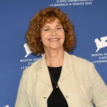 Felicità: Anna Galiena durante il photocall della Mostra d'Arte Cinematografica di Venezia 80