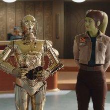Ahsoka: 3P0 ed Hera in una scena del settimo episodio della serie