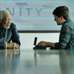 57 Secondi: Morgan Freeman in una sequenza del film