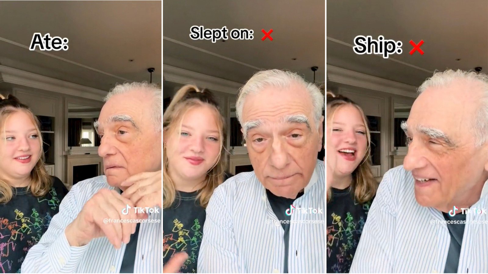 Martin Scorsese maestro anche su TikTok: virale il video con la figlia Francesca