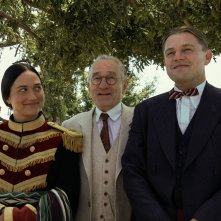 Killers of the Flower Moon: Robert De Niro, Leonardo DiCaprio, Lily Gladstone in una foto