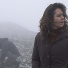 Dall'alto di una fredda torre: Vanessa Scalera in una foto