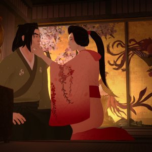 Blue Eye Samurai: una scena della serie animata
