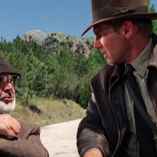 Indiana Jones e l'ultima crociata: Sean Connery e Harrison Ford in una foto