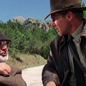 Indiana Jones e l'ultima crociata: Sean Connery e Harrison Ford in una foto