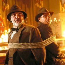 Indiana Jones e l'ultima crociata: Sean Connery e Harrison Ford in una scena