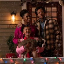 Scivolando sulla neve: una scena