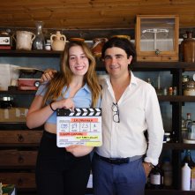 La chiocciola: Vittoria Chiolero e Roberto Gasparro in una foto dal set