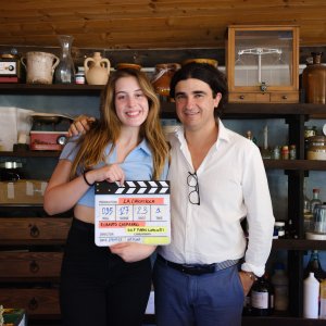 La chiocciola: Vittoria Chiolero e Roberto Gasparro in una foto dal set