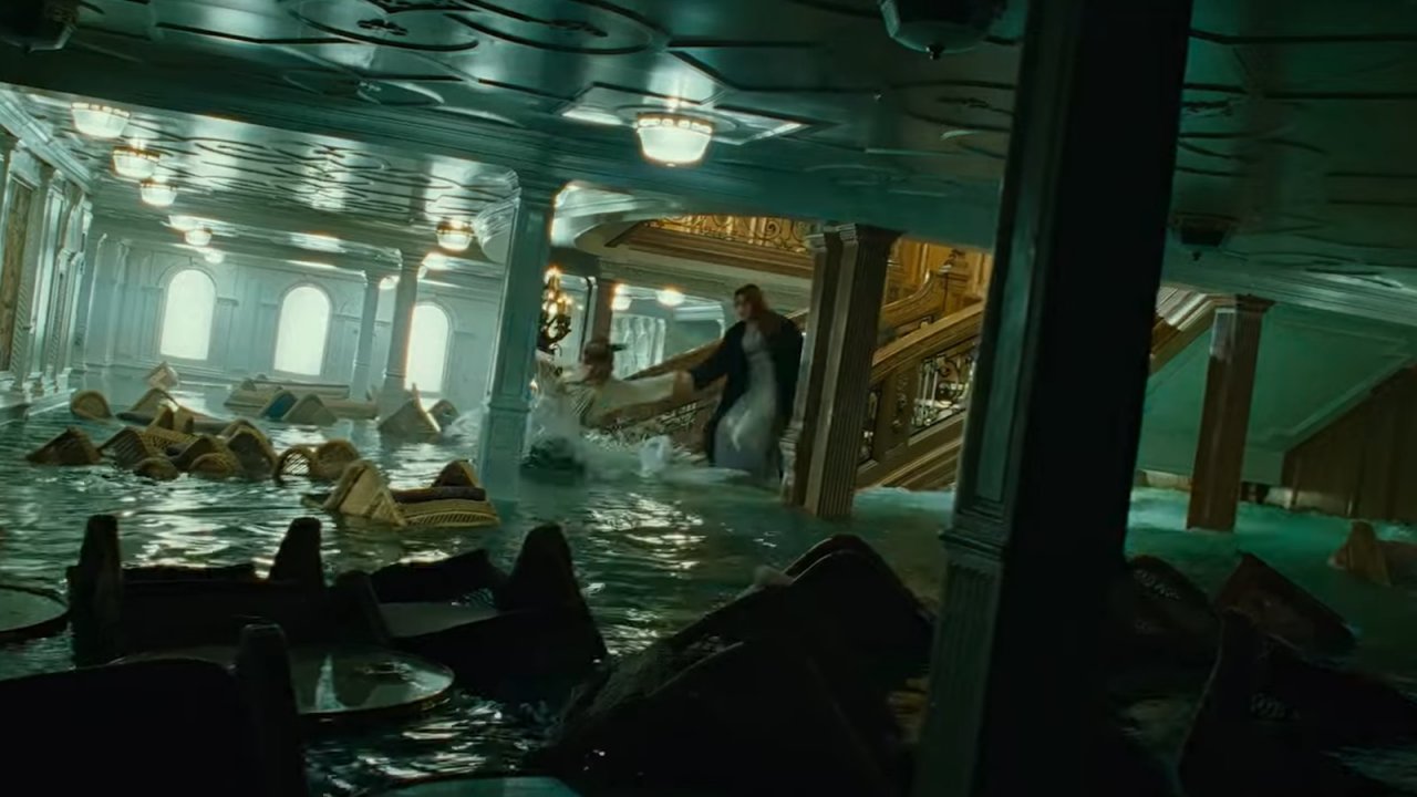 Titanic: il dietro le quinte dell'affondamento della sala da pranzo in un video dell'edizione in 4K