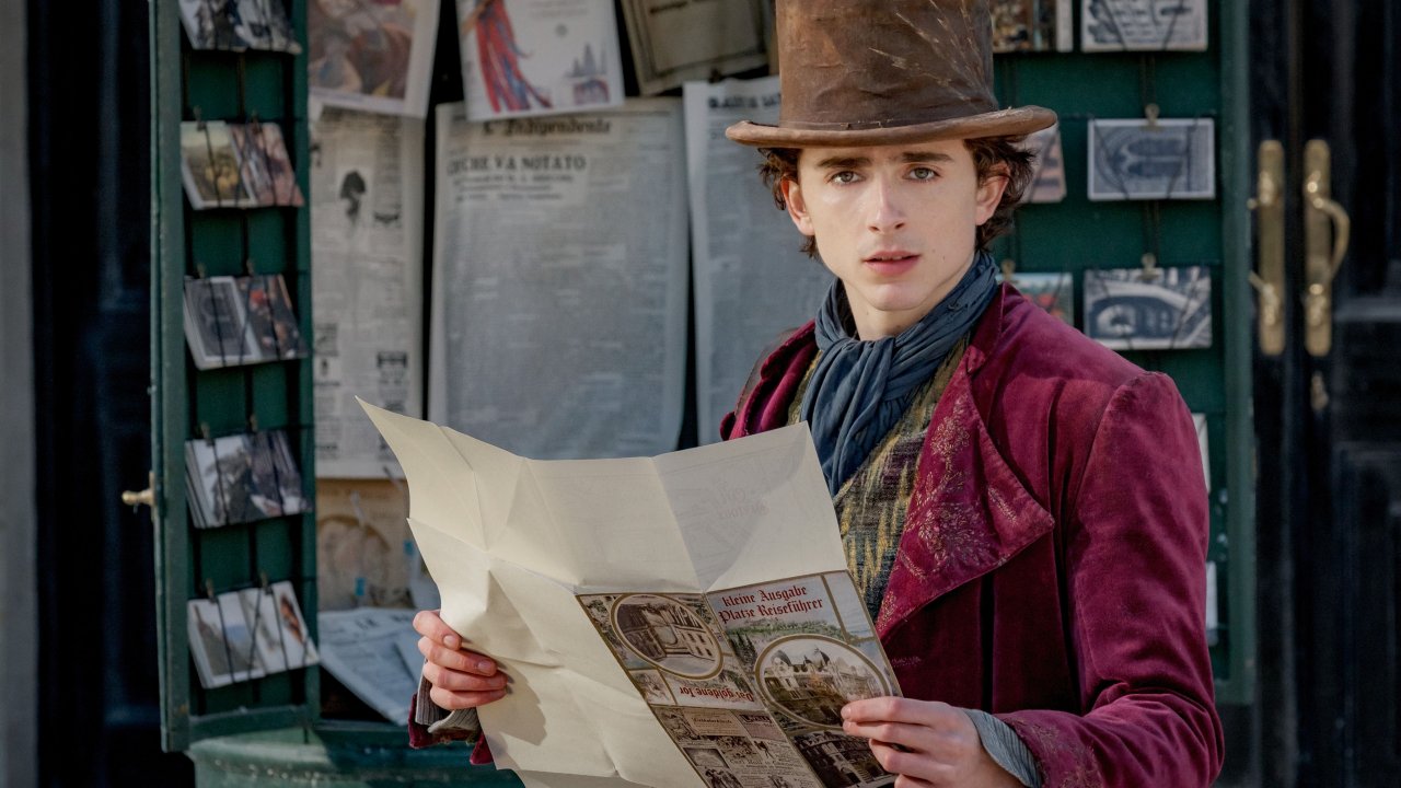 Timothée Chalamet in una scena di Wonka
