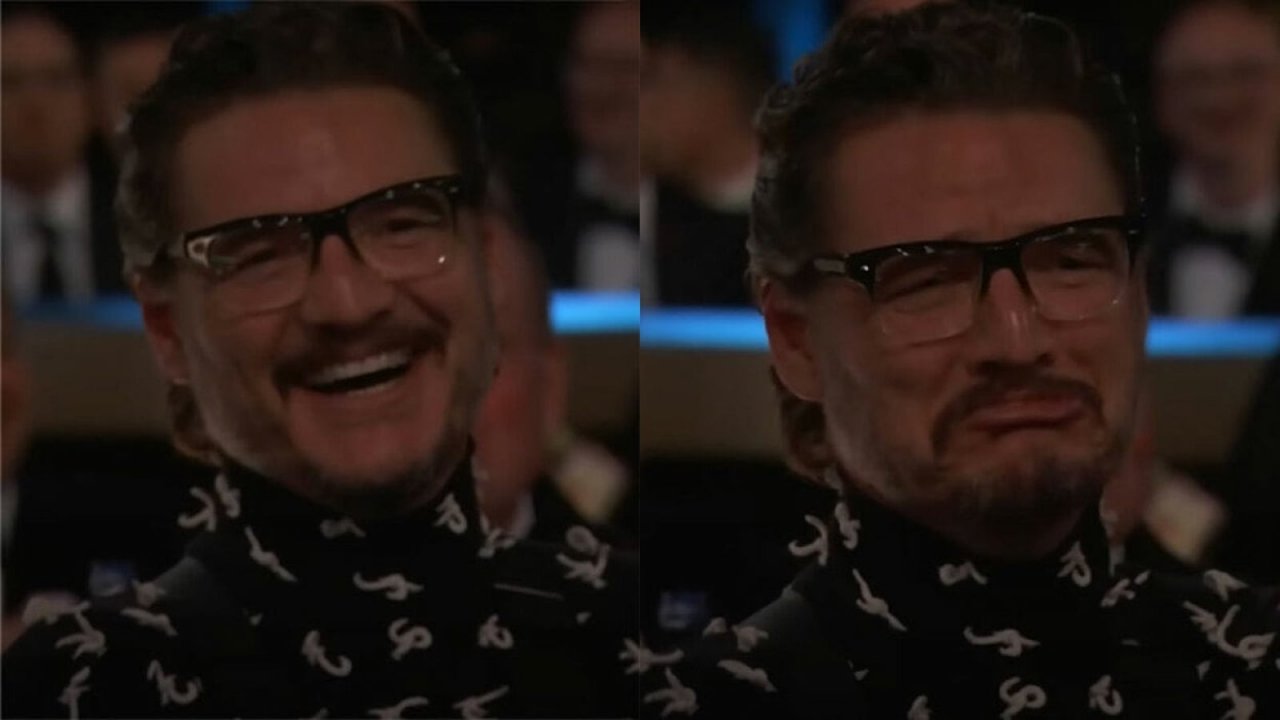 Pedro Pascal ha ricreato il suo famoso meme ai Golden Globe 2024