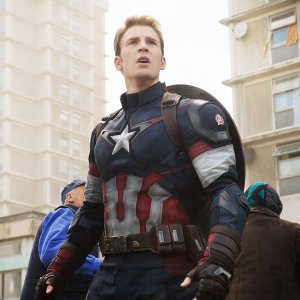 Chris Evans in una scena di Captain America: il primo Vendicatore