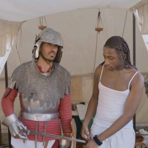 Faccende complicate: Valerio Lundini in un momento 'medievale' del programma