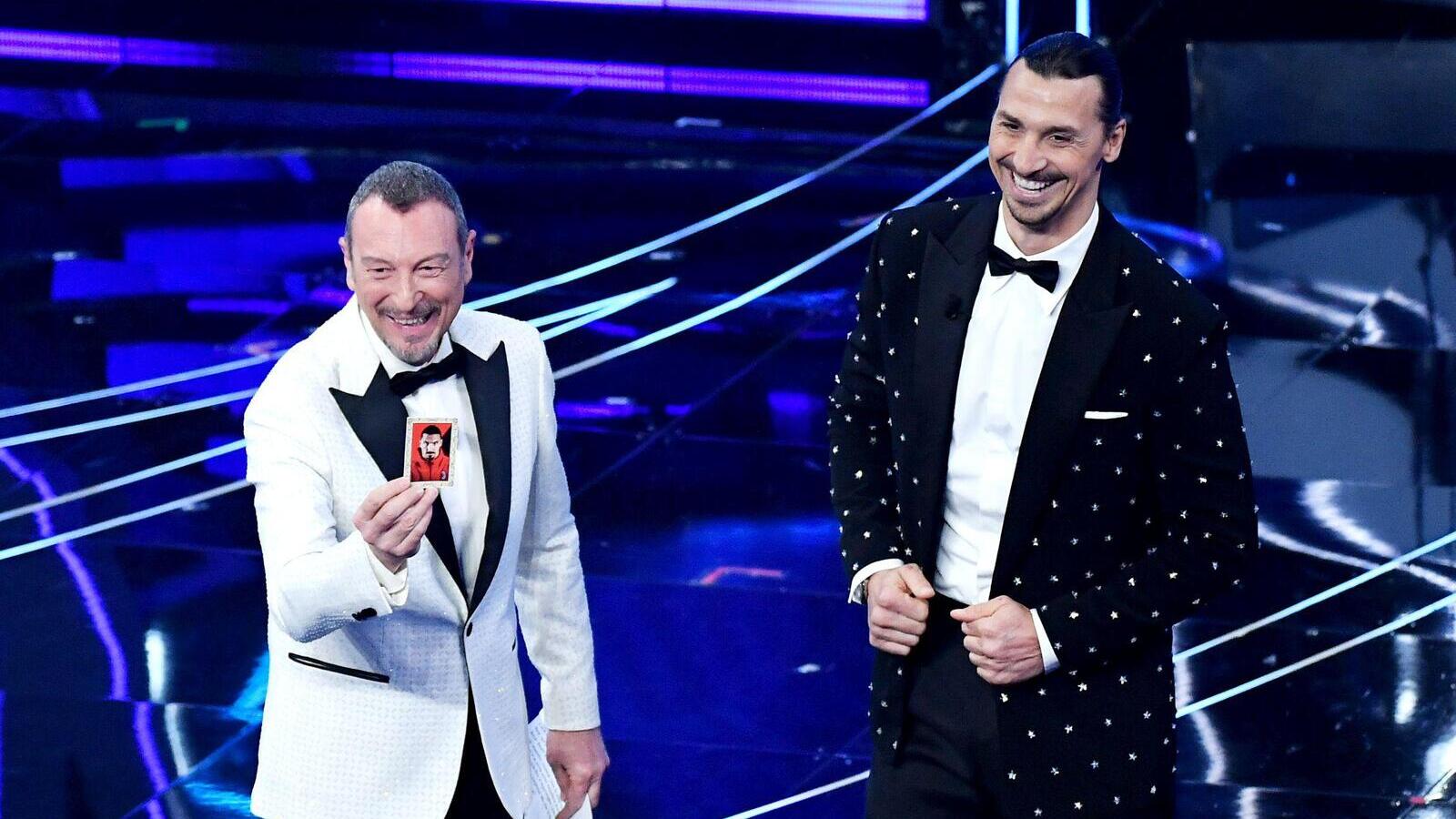 Sanremo 2024: Zlatan Ibrahimovic ospite a sorpresa e 'santo protettore' di Amadeus