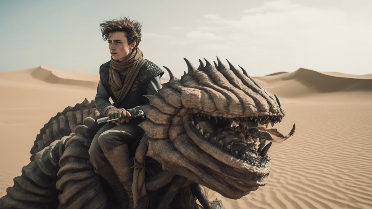 Dune: Parte Due, la prima cavalcata di Paul Atreydes sul verme delle sabbie nella clip estesa di sei minuti