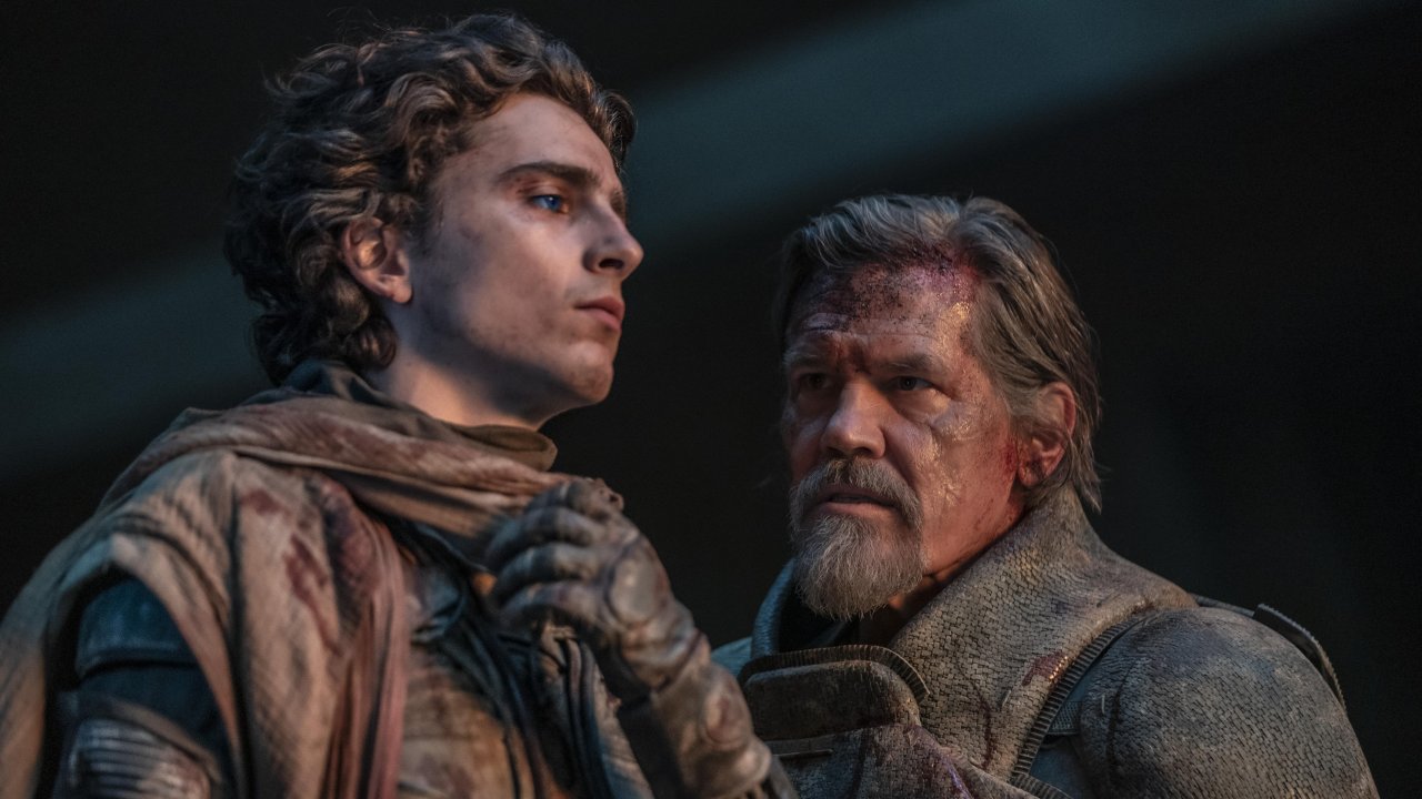 Timothée Chalamet e John Brolin in una scena di Dune: Parte 2