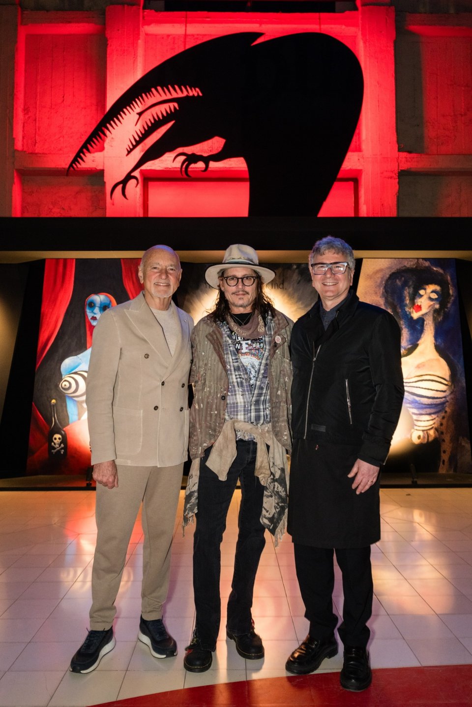 Johnny Depp Con Enzo Ghigo E Domenico De Gaetano Ph A Guermani