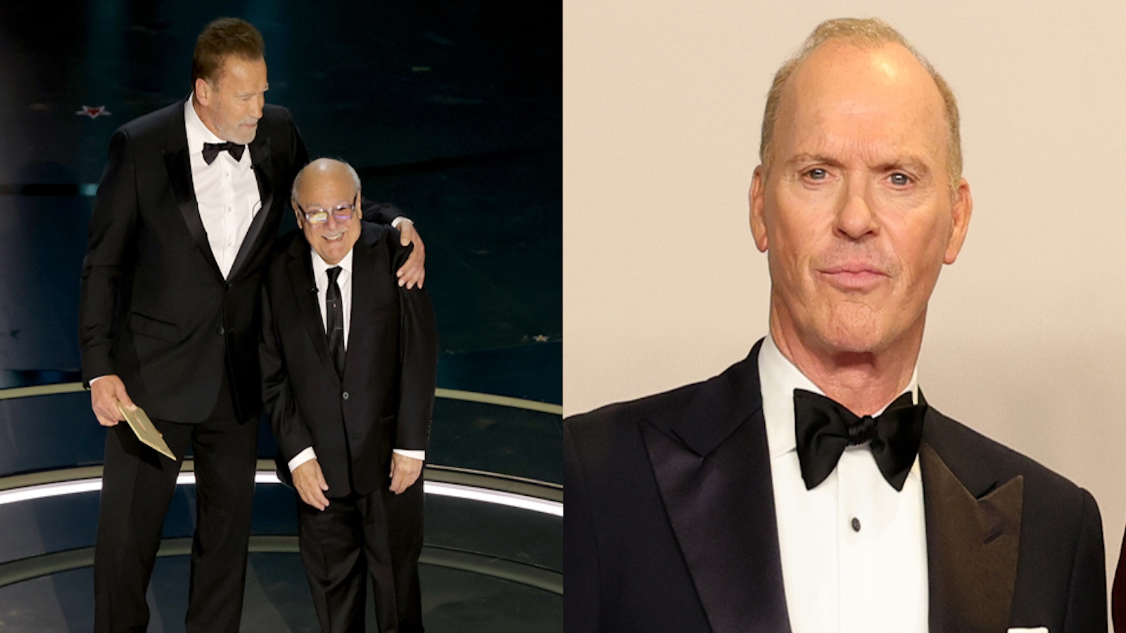 Danny DeVito e Arnold Schwarzenegger si riuniscono sul palco degli Oscar e 'minacciano' Michael Keaton