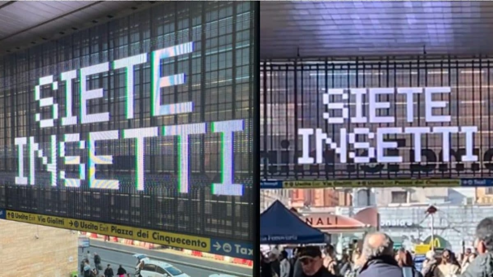 Il problema dei 3 corpi, il messaggio di guerrilla marketing nelle stazioni italiane: 'Siete insetti'