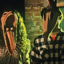 Beetlejuice - Spiritello porcello: una scena spaventosa del film