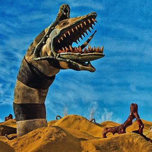 Beetlejuice - Spiritello porcello: i vermi delle sabbie in una scena del film