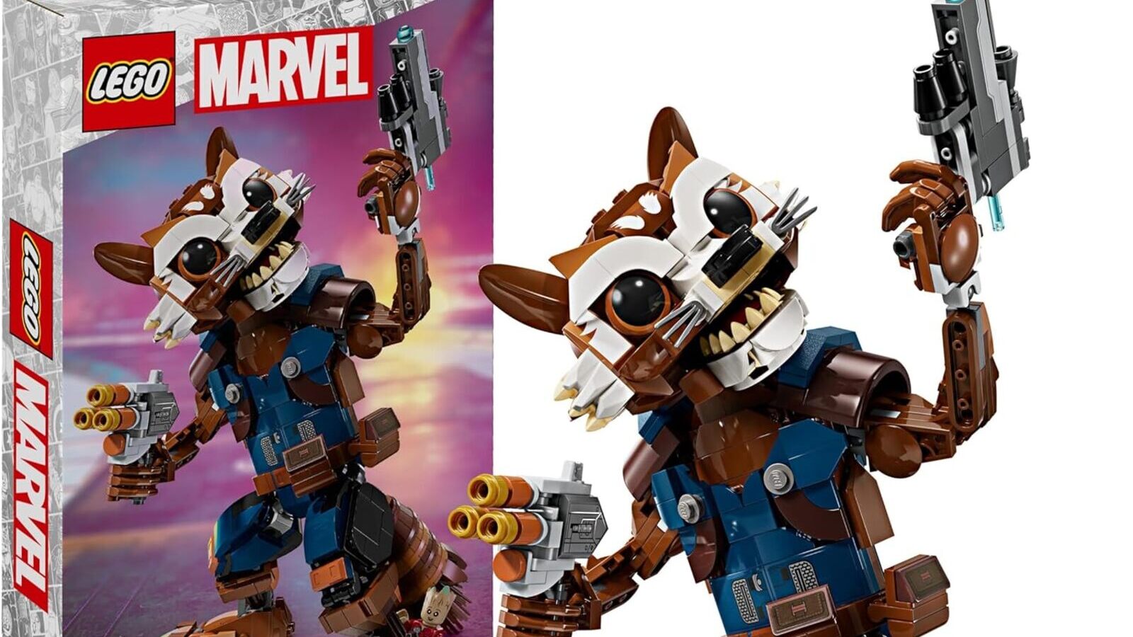 Marvel: su Amazon il set LEGO di Rocket e Baby Groot, dai Guardiani della galassia, è in offerta a tempo